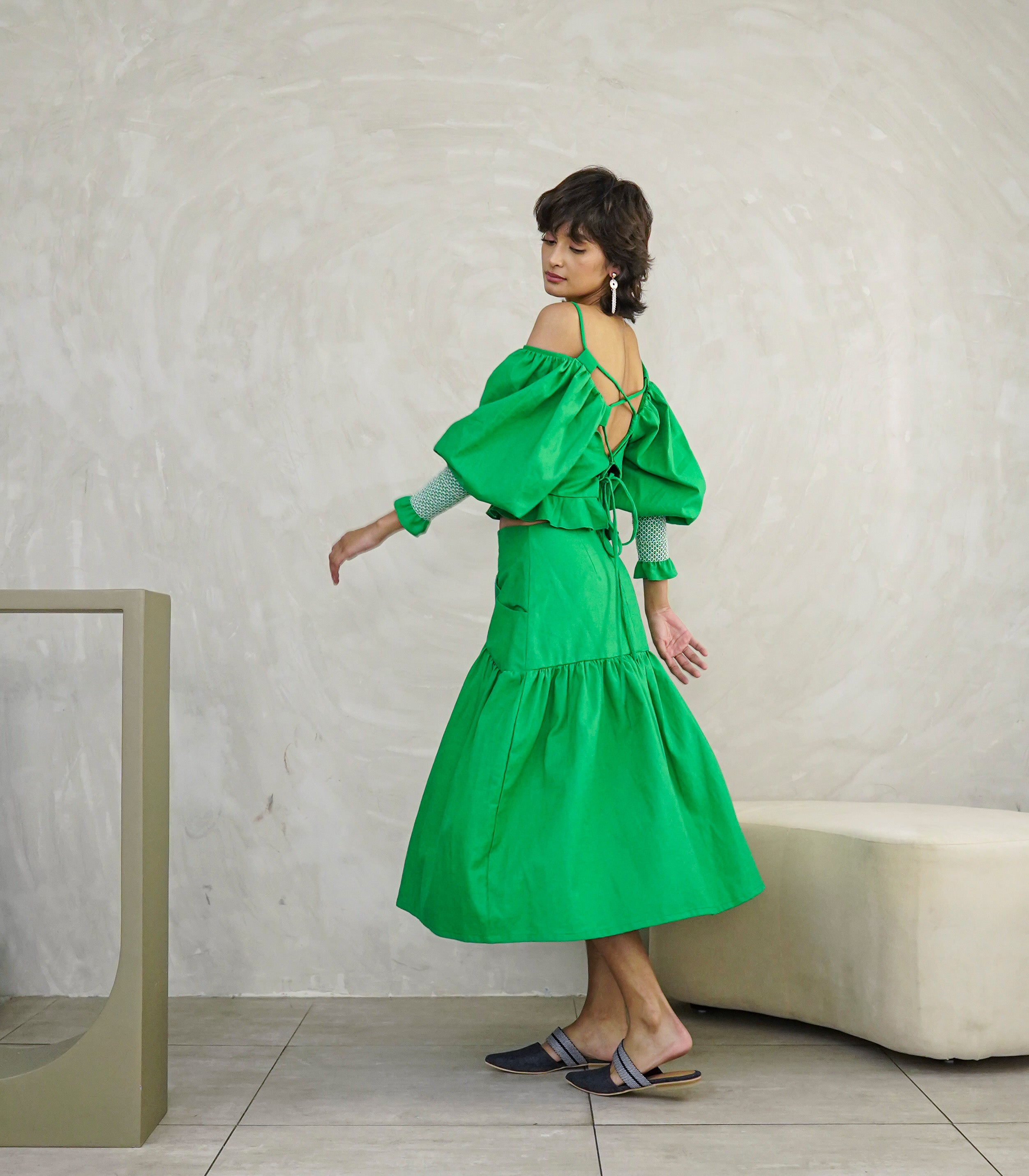 Bossa Midi Skirt (Emerald)